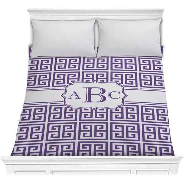 Custom Greek Key Comforter - Full / Queen (Personalized)
