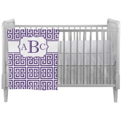 Greek Key Crib Comforter / Quilt (Personalized)