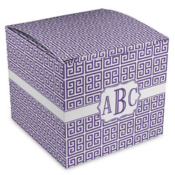 Greek Key Cube Favor Gift Boxes (Personalized)
