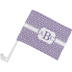 Greek Key Car Flag - Small w/ Monogram