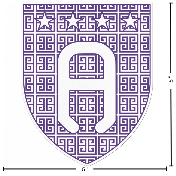 Greek Key Custom Shape Iron On Patches - L - APPROVAL