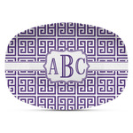 Greek Key Plastic Platter - Microwave & Oven Safe Composite Polymer (Personalized)