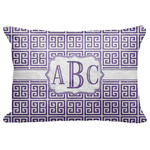 Greek Key Decorative Baby Pillowcase - 16"x12" w/ Monogram