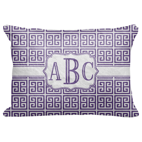 Custom Greek Key Decorative Baby Pillowcase - 16"x12" w/ Monogram