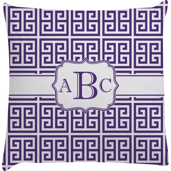 Custom Greek Key Decorative Pillow Case (Personalized)