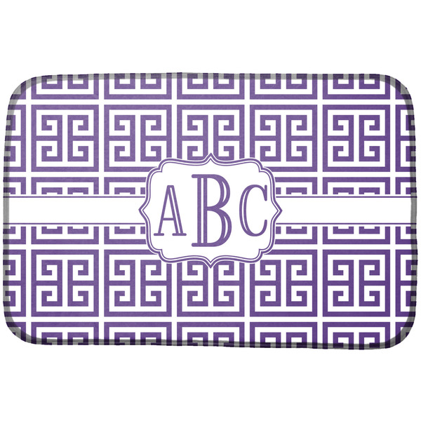 Custom Greek Key Dish Drying Mat w/ Monogram