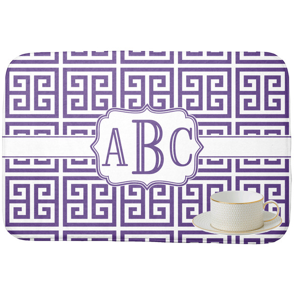 Greek Key Dish Drying Mat - with cup