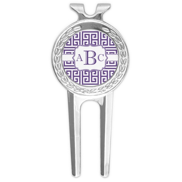 Custom Greek Key Golf Divot Tool & Ball Marker (Personalized)