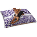 Greek Key Dog Bed - Small w/ Monogram