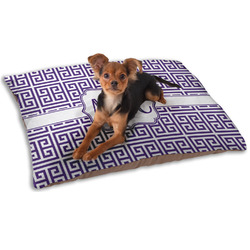 Greek Key Dog Bed - Small w/ Monogram