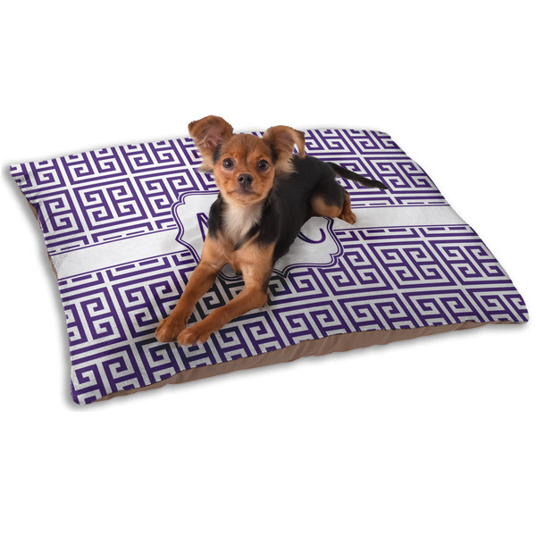 Greek Key Dog Bed - Small LIFESTYLE