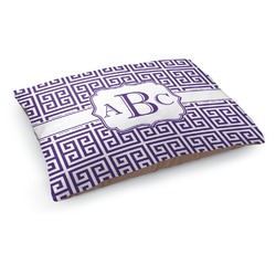 Greek Key Dog Bed - Medium w/ Monogram