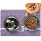 Greek Key Dog Food Mat - Small LIFESTYLE