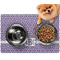 Greek Key Dog Food Mat - Small w/ Monogram