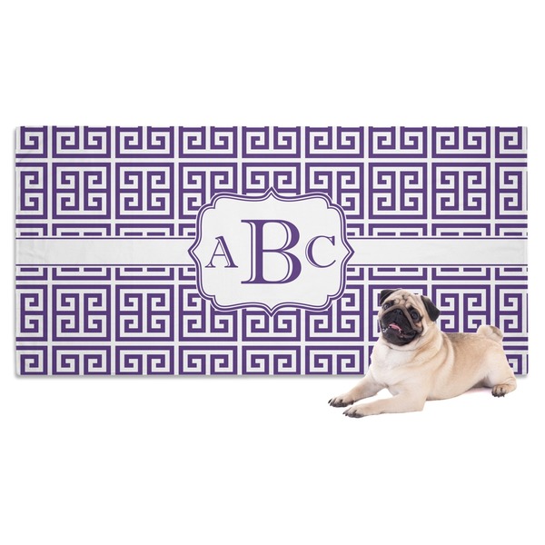 Custom Greek Key Dog Towel (Personalized)