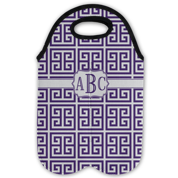 Greek Key Double Wine Tote - Flat (new)