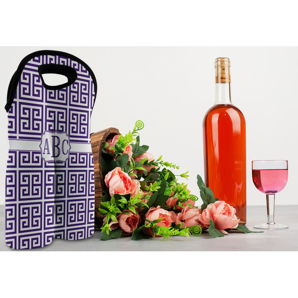 Greek Key Double Wine Tote - LIFESTYLE (new)