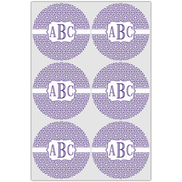 Greek Key Drink Topper - Large - Set of 6