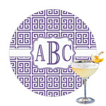 Greek Key Printed Drink Topper (Personalized)