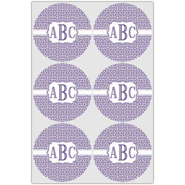 Greek Key Drink Topper - XLarge - Set of 6