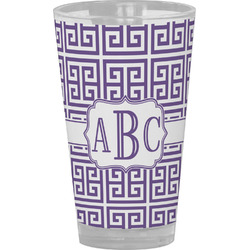 Greek Key Pint Glass - Full Color (Personalized)