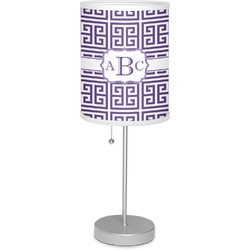 Greek Key 7" Drum Lamp with Shade (Personalized)