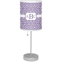 Greek Key Lamp with Drum Shade (Personalized)