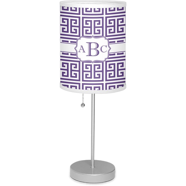 Custom Greek Key Lamp with Drum Shade (Personalized)