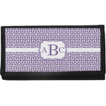 Greek Key Canvas Checkbook Cover (Personalized)