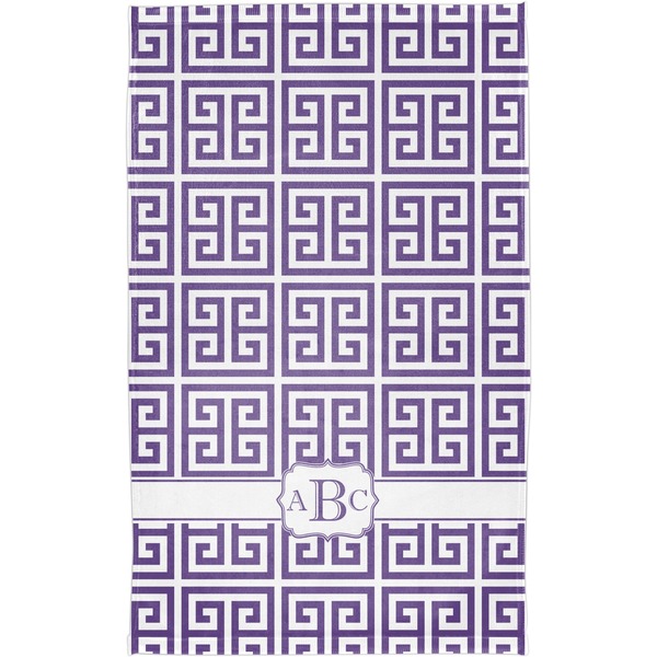 Greek Key Finger Tip Towel - Full View