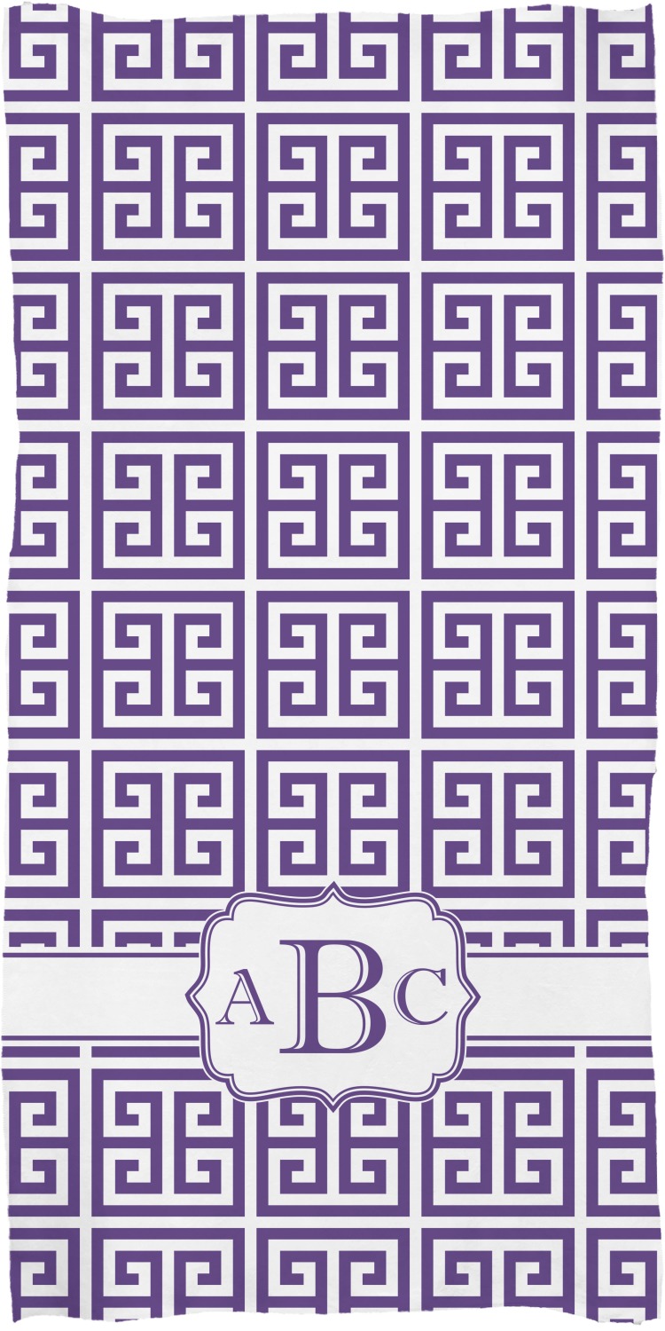 Custom Greek Key Bath Towel (Personalized) YouCustomizeIt