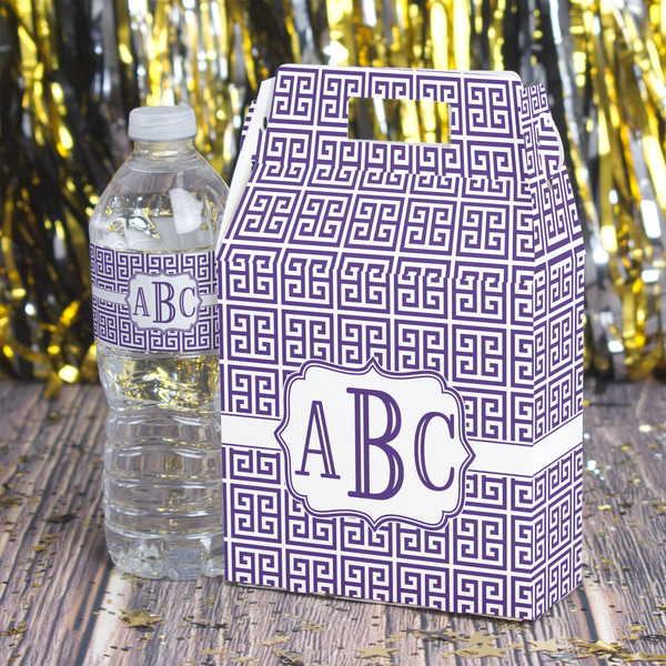 Greek Key Gable Favor Box - In Context