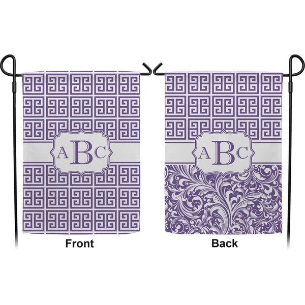 Greek Key Garden Flag - Double Sided Front and Back