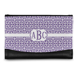 Greek Key Genuine Leather Women's Wallet - Small (Personalized)