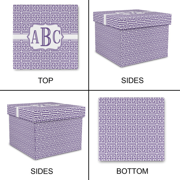 Greek Key Gift Boxes with Lid - Canvas Wrapped - X-Large - Approval