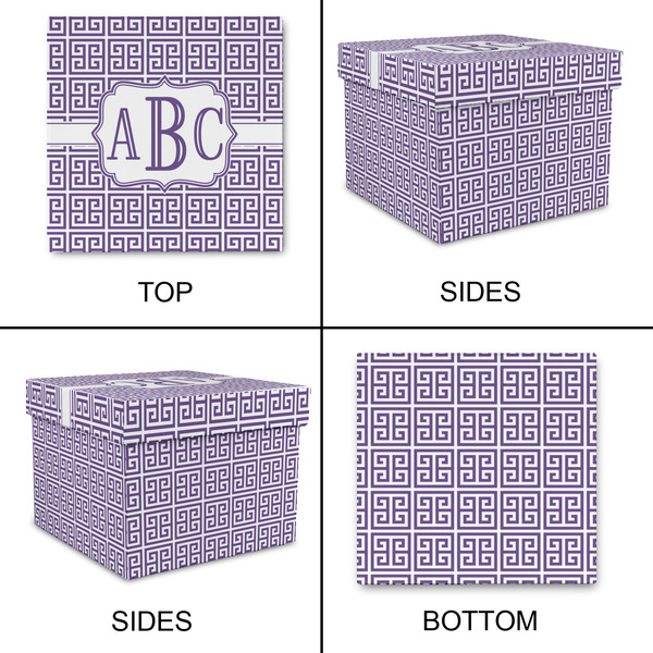 Greek Key Gift Boxes with Lid - Canvas Wrapped - XX-Large - Approval