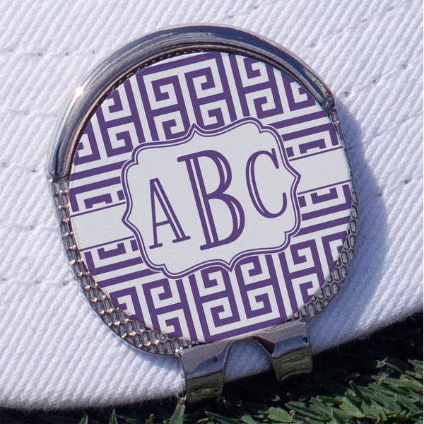 Custom Greek Key Golf Ball Marker - Hat Clip