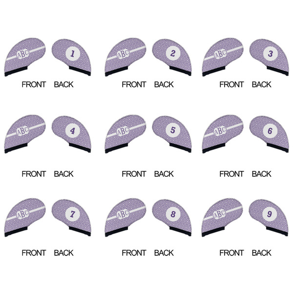 Greek Key Golf Club Covers - APPROVAL (set of 9)
