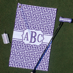 Greek Key Golf Towel Gift Set (Personalized)