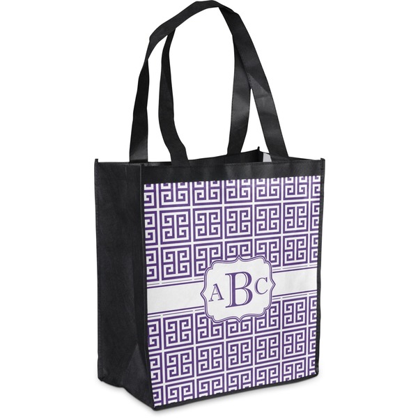 Custom Greek Key Grocery Bag (Personalized)