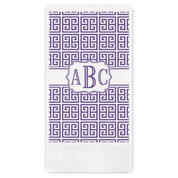 Greek Key Guest Napkins - Full Color - Embossed Edge (Personalized)