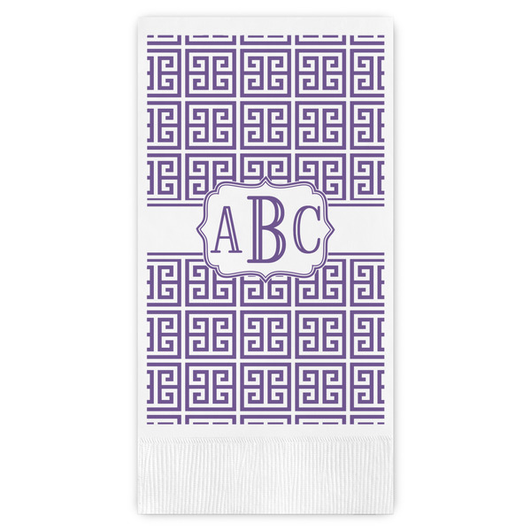 Custom Greek Key Guest Paper Towels - Full Color (Personalized)