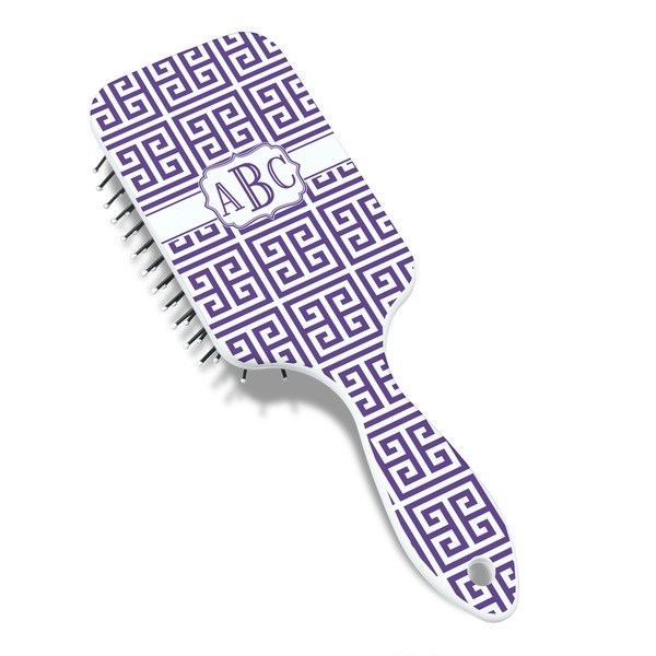 Greek Key Hair Brush - Angle View