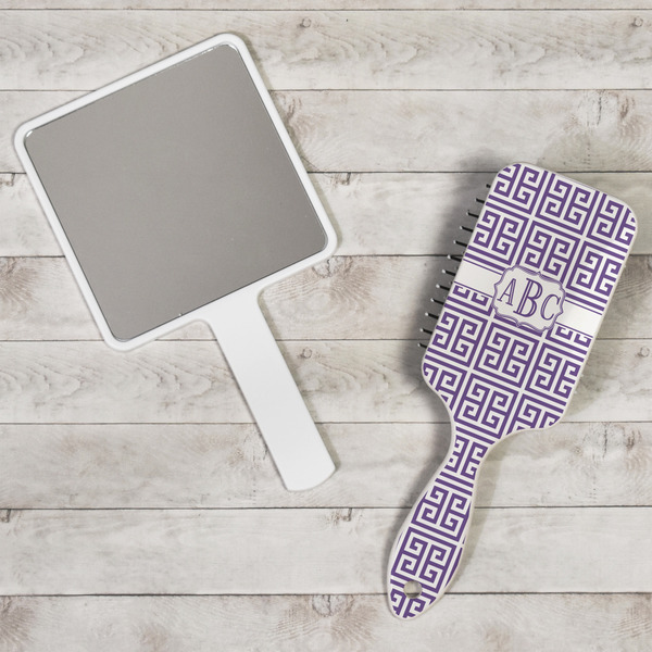 Greek Key Hair Brush - In Context