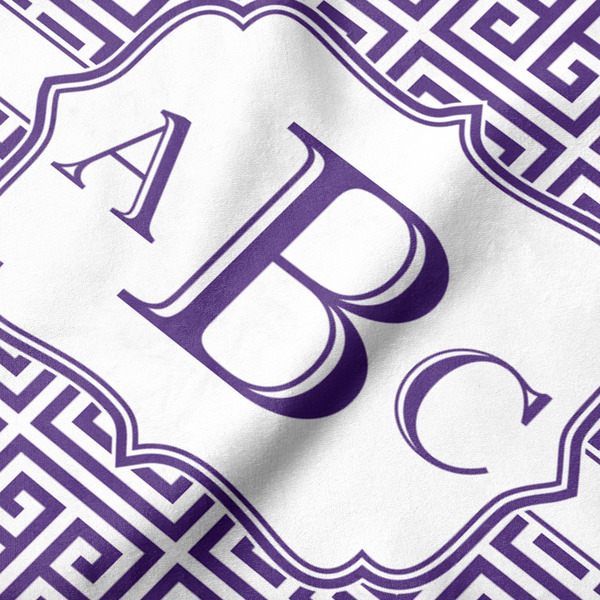 Greek Key Hooded Baby Towel- Detail Close Up