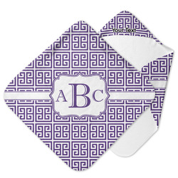 Greek Key Hooded Baby Towel (Personalized)