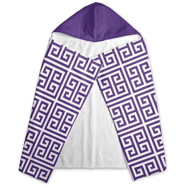 Greek Key Hooded Towel - Folded