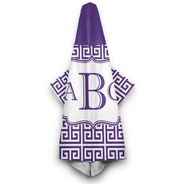 Greek Key Hooded Towel - Hanging