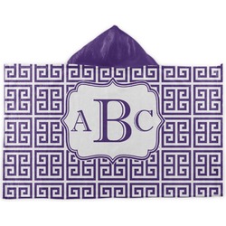 Greek Key Kids Hooded Towel (Personalized)