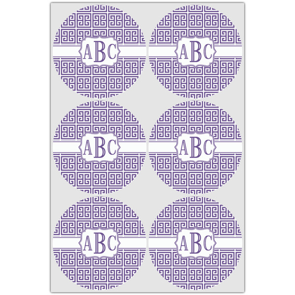 Greek Key Icing Circle - Large - Set of 6